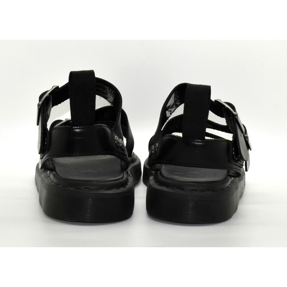 B0 Auth DR MARTENS Gryphon Black Brando Leather Gladiator Sandals Sz US 7 EU 39 main image 4